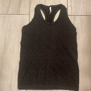 ATHLETA Women’s Size M Black Momentum Animal Print Tank